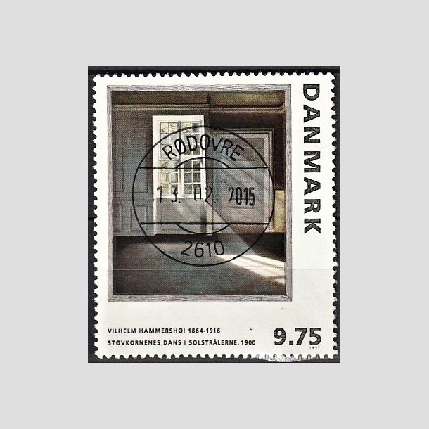 FRIMRKER DANMARK | 1997 - AFA 1158 - Vilh. Hammershj - 9,75 Kr. flerfarvet - Lux Stemplet