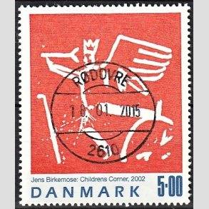 FRIMRKER DANMARK | 2002 - AFA 1330 - Jens Birkmose - 5,00 Kr. flerfarvet - Pragt Stemplet