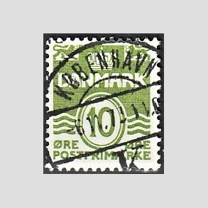 FRIM�RKER DANMARK | 1950 - AFA 318 - B�lgelinie 10 �re gr�n - Lux Stemplet