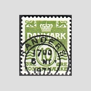 FRIM�RKER DANMARK | 1950 - AFA 318 - B�lgelinie 10 �re gr�n - Lux Stemplet