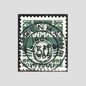 FRIM�RKER DANMARK | 1967 - AFA 459F - B�lgelinie 30 �re gr�n - Lux Stemplet