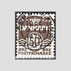 FRIM�RKER DANMARK | 1974 - AFA 571 - B�lgelinie 50 �re brun - Lux Stemplet