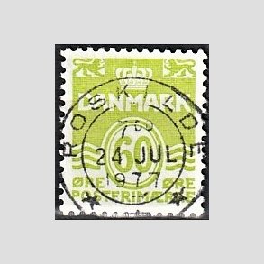 FRIM�RKER DANMARK | 1976 - AFA 617 - B�lgelinie 60 �re lysgr�n - Lux Stemplet