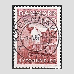 FRIM�RKER DANMARK | 1981 - AFA 735 - Byfornyelse - 1,60 Kr. r�d - Pragt Stemplet