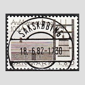FRIM�RKER DANMARK | 1982 - AFA 754 - Andelsmejeribruget 100 �r - 1,80 Kr. brun - Pragt Stemplet
