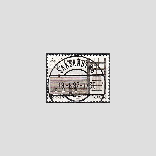 FRIMRKER DANMARK | 1982 - AFA 754 - Andelsmejeribruget 100 r - 1,80 Kr. brun - Pragt Stemplet