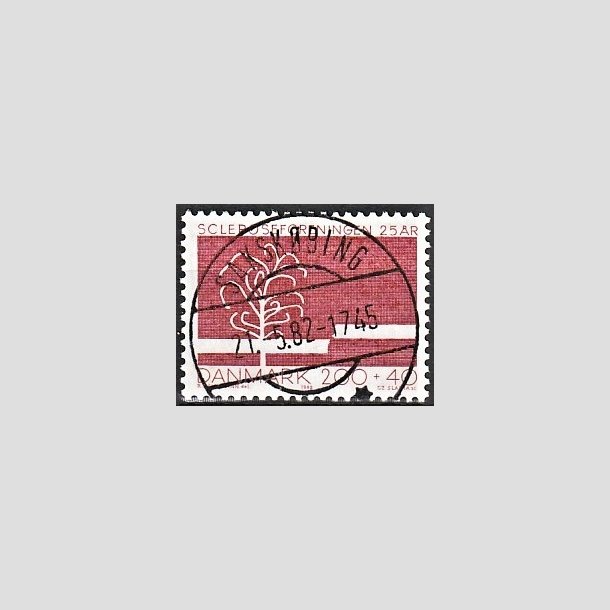 FRIMRKER DANMARK | 1982 - AFA 746 - Scleroseforeningen 25 r. - 2,00 Kr. + 40 re rd - Pragt Stemplet Sakskbing