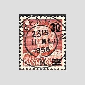 FRIMRKER DANMARK | 1955 - AFA 364 - Provisorier - 30/25 re rd - Pragt Stemplet