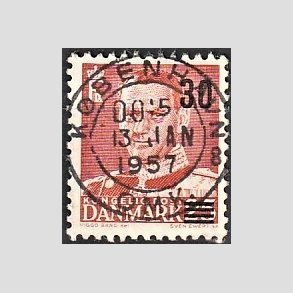 FRIMRKER DANMARK | 1955 - AFA 364 - Provisorier - 30/25 re rd - Pragt Stemplet