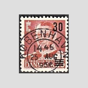 FRIMRKER DANMARK | 1955 - AFA 364 - Provisorier - 30/25 re rd - Pragt Stemplet