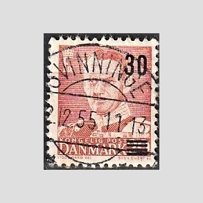 FRIMRKER DANMARK | 1955 - AFA 363 - Provisorier - 30/20 re rd - Pragt Stemplet Svinninge