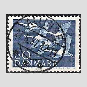FRIM�RKER DANMARK | 1956 - AFA 368 - Nordens svaner - 60 �re bl� - Lux Stemplet