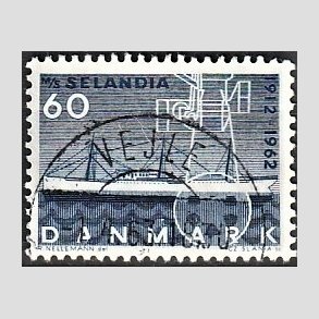FRIM�RKER DANMARK | 1962 - AFA 409 - Selandia - 60 �re bl� - Pragt Stemplet