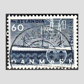 FRIM�RKER DANMARK | 1962 - AFA 409 - Selandia - 60 �re bl� - Pragt Stemplet