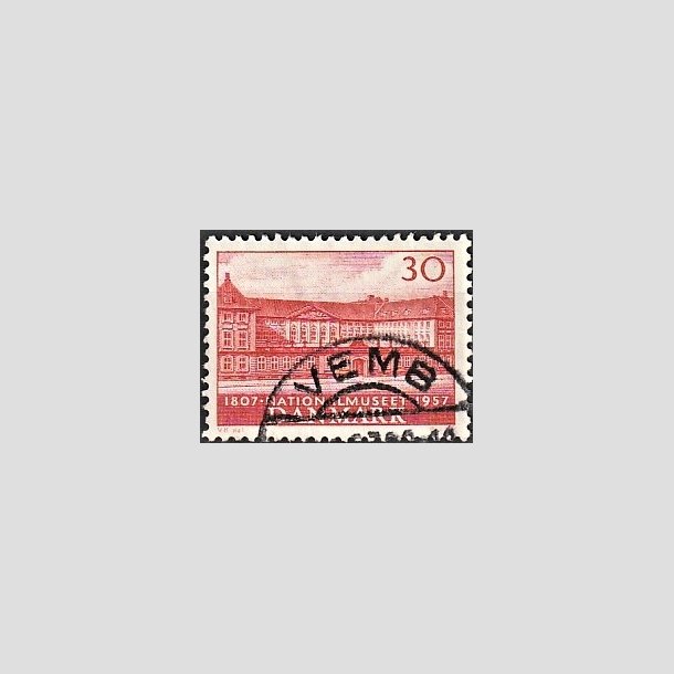 FRIMRKER DANMARK | 1957 - AFA 370 - Nationalmuseets 150 r - 30 re rd - Pragt Stemplet