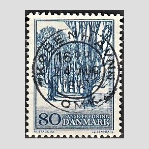 FRIM�RKER DANMARK | 1966 - AFA 446 - Holte All� - 80 �re bl� - Lux Stemplet