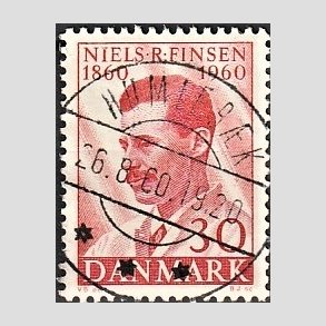 FRIM�RKER DANMARK | 1960 - AFA 387 - Niels R. Finsen - 30 �re r�d - Pragt Stemplet Humleb�k