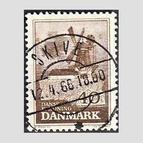 FRIM�RKER DANMARK | 1965 - AFA 440 - Bog� M�lle - 40 �re brun - Pragt Stemplet