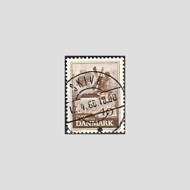 FRIMRKER DANMARK | 1965 - AFA 440 - Bog Mlle - 40 re brun - Pragt Stemplet