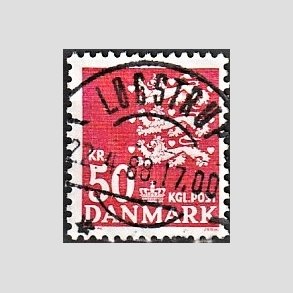FRIMRKER DANMARK | 1985 - AFA 824 - Rigsvben 50 Kr. rd - Pragt Stemplet