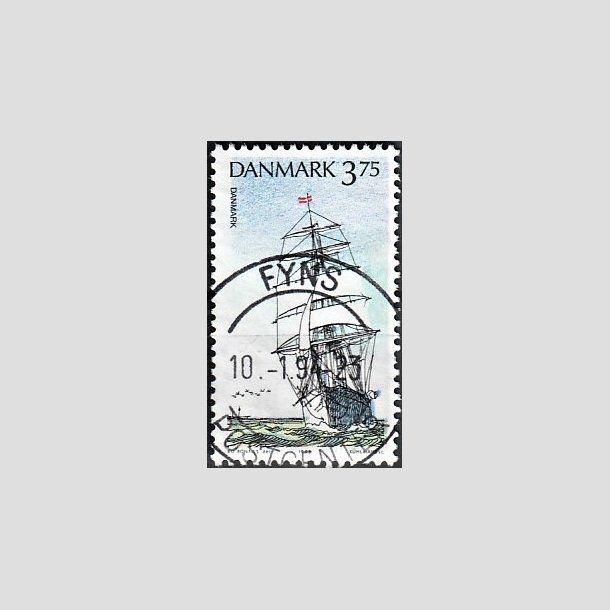 FRIMRKER DANMARK | 1993 - AFA 1045 - Sejlskibe - 3,75 Kr. flerfarvet - Pragt Stemplet