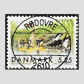 FRIM�RKER DANMARK | 1999 - AFA 1223 - Danske tr�kfugle - 5,25 Kr. gr�g�s - Pragt Stemplet
