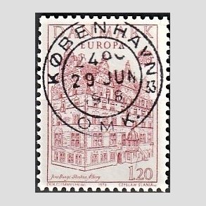 FRIM�RKER DANMARK | 1978 - AFA 658 - Europam�rker - 1,20 Kr. r�d - Pragt Stemplet K�benhavn