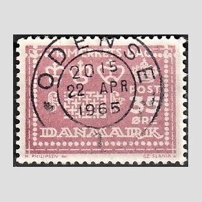 FRIM�RKER DANMARK | 1964 - AFA 427 - Frim�rkets dag 25 �r - 35 �re rosalilla - Pragt Stemplet