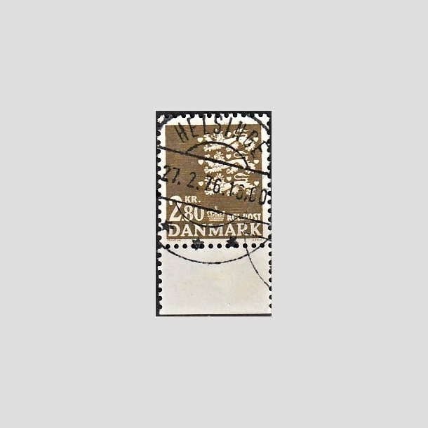FRIMRKER DANMARK | 1975 - AFA 587 - Rigsvben 2,80 Kr. olivenbrun - Pragt Stemplet