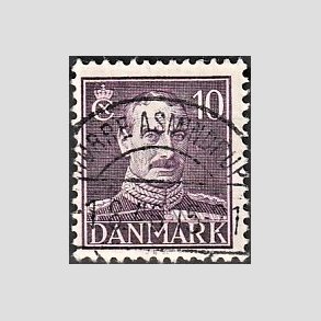 FRIMRKER DANMARK | 1942-44 - AFA 274 - Chr. X 10 re violet - Lux Stemplet