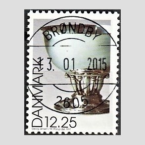 FRIM�RKER DANMARK | 1997 - AFA 1163 - Dansk design - 12,25 Kr. Georg Jensen s�lvsk�l flerfarvet - Pragt Stemplet