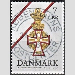 FRIM�RKER DANMARK | 2015 - AFA 1813 - Danske ordener - 7,00 Kr. flerfarvet - Pragt Stemplet