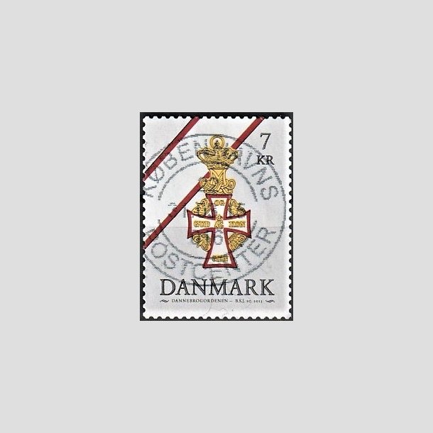 FRIMRKER DANMARK | 2015 - AFA 1813 - Danske ordener - 7,00 Kr. flerfarvet - Pragt Stemplet