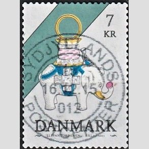 FRIM�RKER DANMARK | 2015 - AFA 1812 - Danske ordener - 7,00 Kr. flerfarvet - Pragt Stemplet