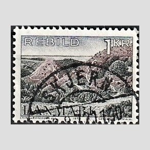 FRIM�RKER DANMARK | 1972 - AFA 526 - Rebild bakker - 1 Kr. flerfarvet - Pragt Stemplet