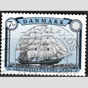 FRIM�RKER DANMARK | 2015 - AFA 1829 - Sejlskibe - 7,00 Kr. Georg Stage - Pragt Stemplet