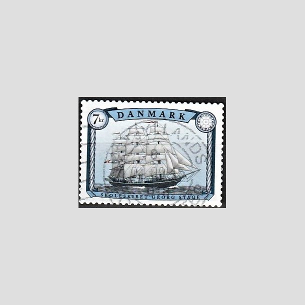 FRIMRKER DANMARK | 2015 - AFA 1829 - Sejlskibe - 7,00 Kr. Georg Stage - Pragt Stemplet