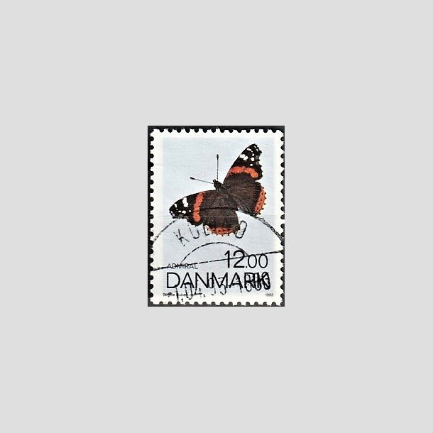 FRIMRKER DANMARK | 1993 - AFA 1040 - Sommerfugle - 12,00 Kr. flerfarvet - Pragt Stemplet "KOLIND"