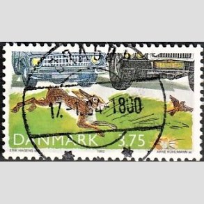 FRIM�RKER DANMARK | 1992 - AFA 1020 - Natur, milj� og udvikling - 3,75 Kr. flerfarvet - Pragt Stemplet