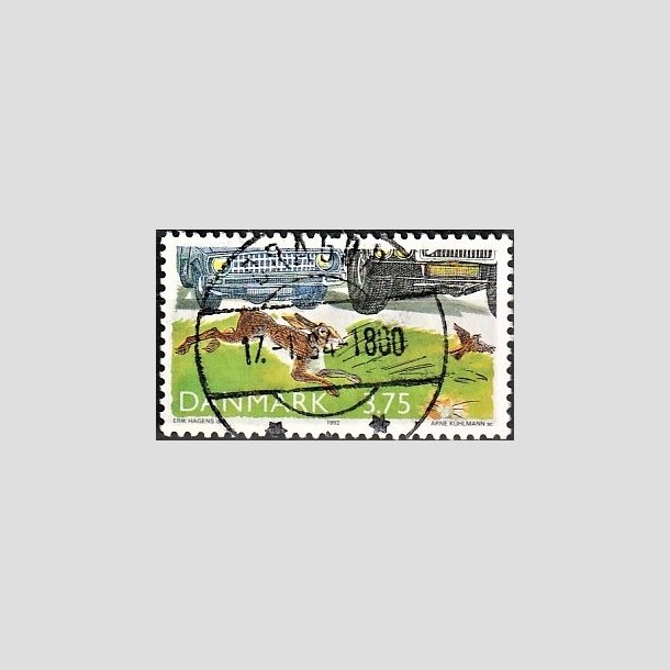 FRIMRKER DANMARK | 1992 - AFA 1020 - Natur, milj og udvikling - 3,75 Kr. flerfarvet - Pragt Stemplet