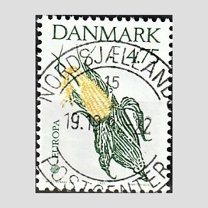 FRIM�RKER DANMARK | 1992 - AFA 1015 - Europam�rke Columbus - 4,75 Kr. gr�n/gul - Pragt Stemplet