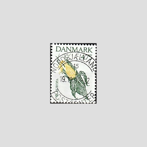 FRIMRKER DANMARK | 1992 - AFA 1015 - Europamrke Columbus - 4,75 Kr. grn/gul - Pragt Stemplet