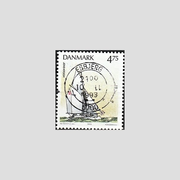 FRIMRKER DANMARK | 1993 - AFA 1046 - Sejlskibe - 4,75 Kr. flerfarvet - Pragt Stemplet Esbjerg