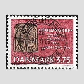 FRIM�RKER DANMARK | 1993 - AFA 1035 - Danef� - 3,75 Kr. flerfarvet - Pragt Stemplet