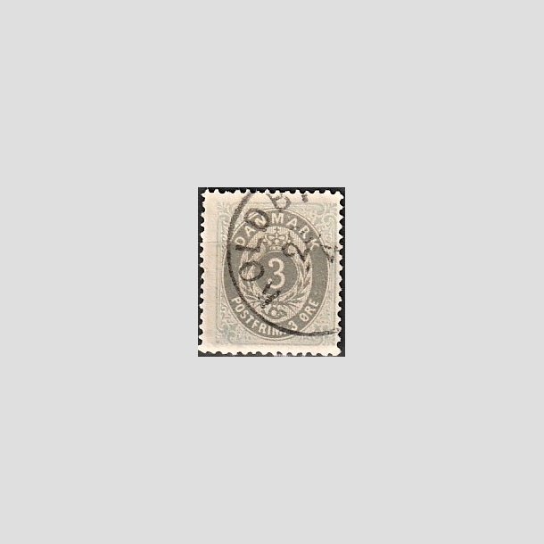 FRIMRKER DANMARK | 1875 - AFA 22a - 3 re ultramarin/gr - Stemplet