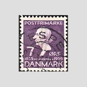 FRIM�RKER DANMARK | 1935 - AFA 224 - H. C. Andersen 7 �re lilla - Lux Stemplet