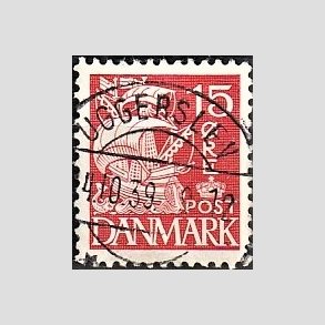 FRIM�RKER DANMARK | 1937-40 - AFA 203a - Karavel 15 �re r�d Type II - Lux Stemplet 