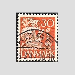 FRIM�RKER DANMARK | 1940 - AFA 259 - Karavel 30 �re orange Type II - Lux Stemplet K�ge