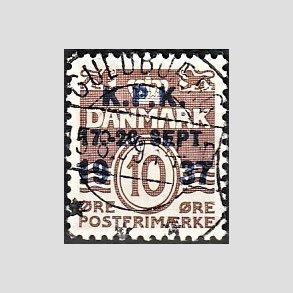 FRIM�RKER DANMARK | 1937 - AFA 243 - K.P.K - 10 �re brun - Lux stemplet