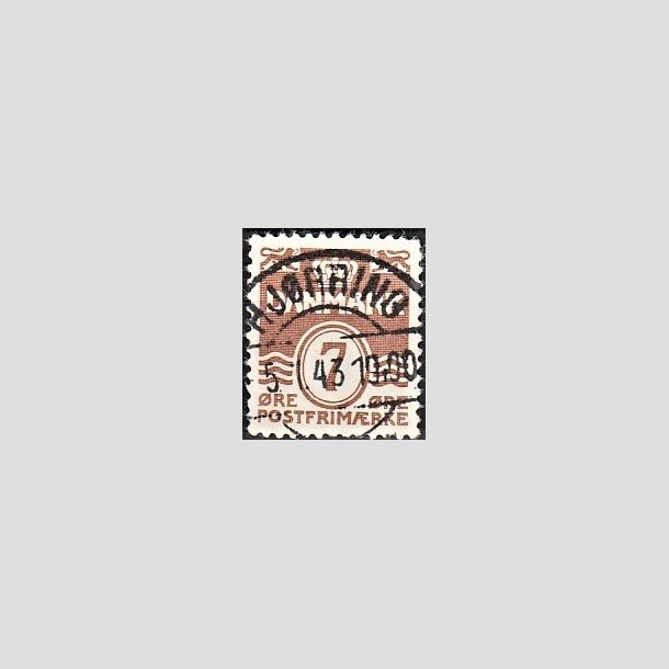 FRIMRKER DANMARK | 1940 - AFA 255 - Blgelinie 7 re brun - Lux Stemplet